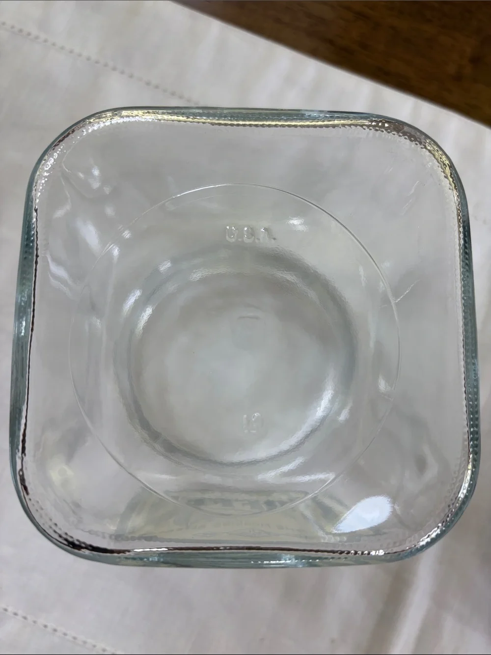 Vintage 1984 Anchor Hocking Coffee Glass Jar w/ Wooden Lid USA SJL Products